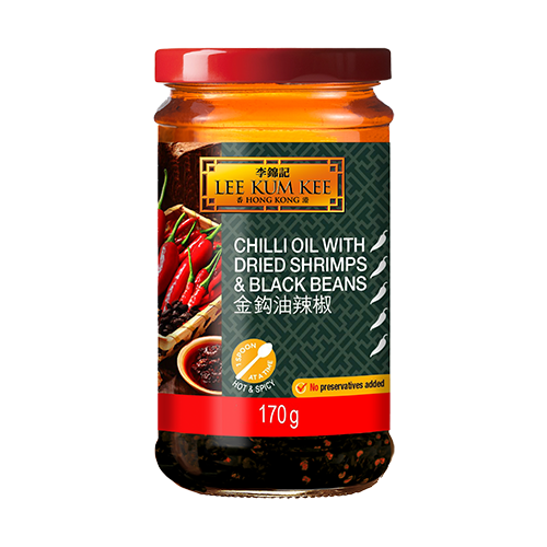 LKK CHILLI OIL WITH DRIED SHRIMPS & BLACK BEANS 李锦记金钩油辣椒