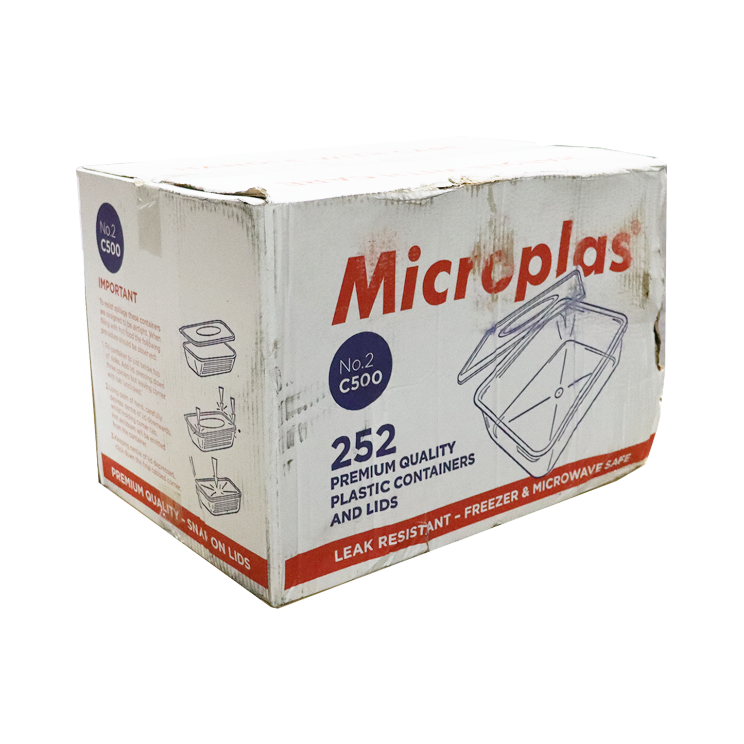 C500 MICROPLAS CONTAINERS & LIDS MICROPLAS塑料盒带盖子