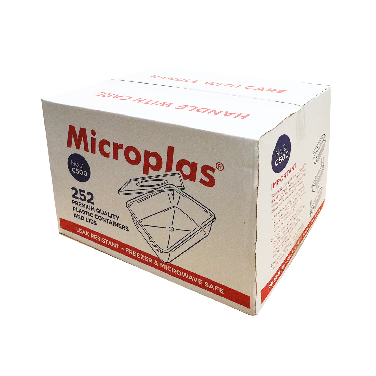 C500 MICROPLAS CONTAINERS & LIDS MICROPLAS塑料盒带盖子