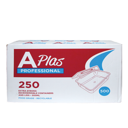 A-PLAS C500 CONTAINERS & LIDS A-牌塑料盒带盖子
