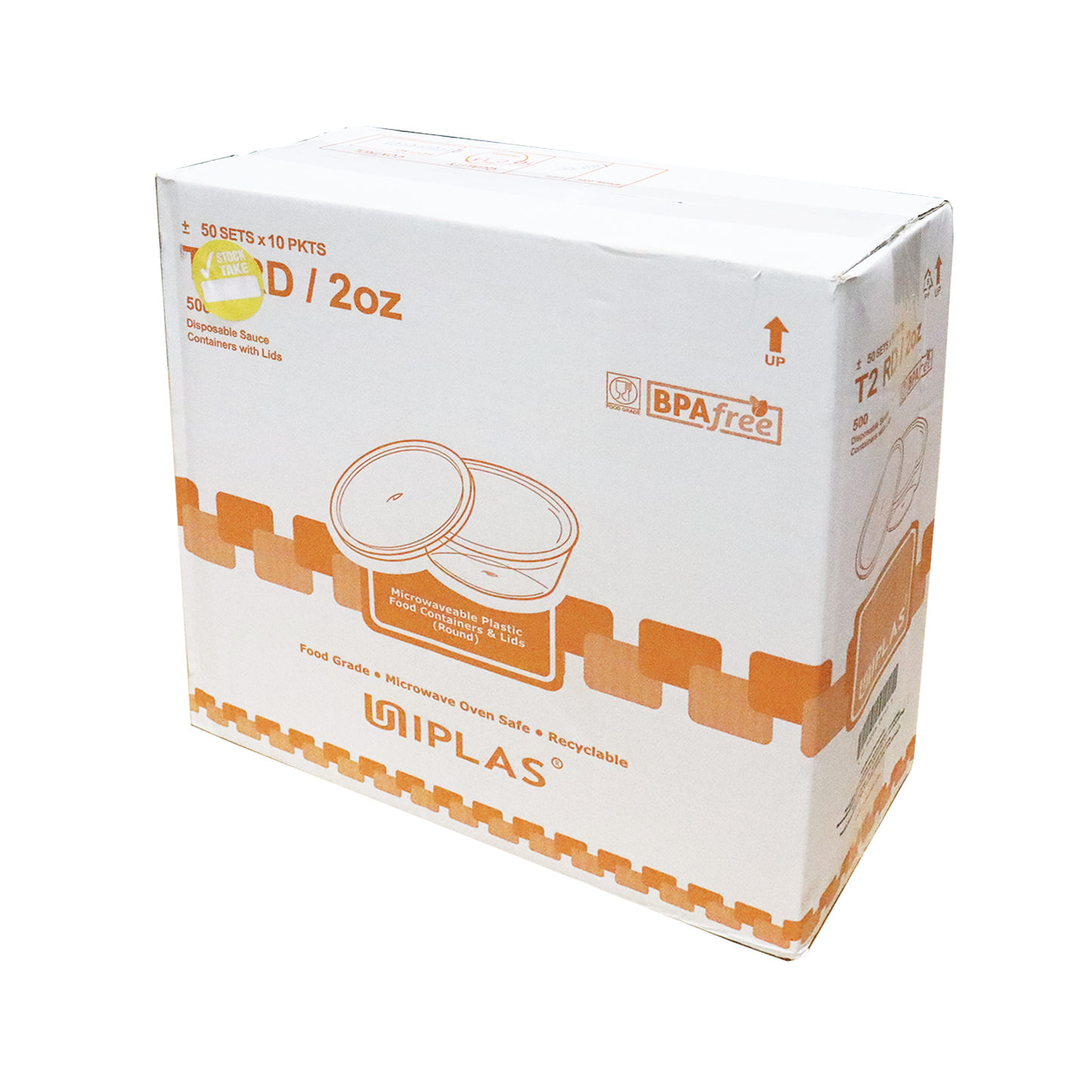 UNIPLAS T2 CONT+LID 塑料圆盒带盖2oz
